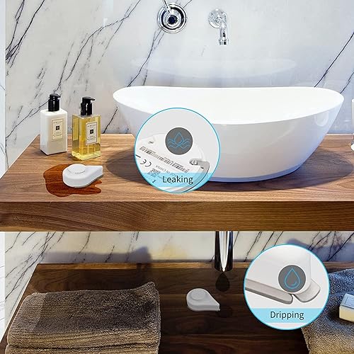 Miniatura 17 de THIRDREALITY Sensor de fugas de agua Zigbee con detección de goteo, alarma de 120 dB, notificaciones de aplicación habilitadas cuando se trabaja