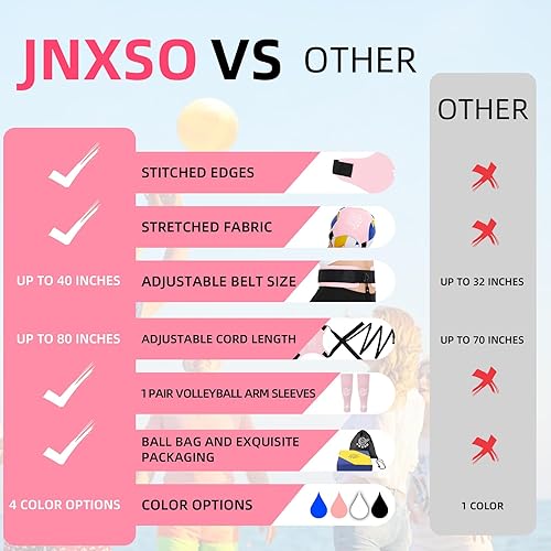 Miniatura 4 de Equipo de entrenamiento de voleibol equipo de voleibol en solitario con 1 par de mangas de brazo de voleibol, practica tu servicio, ajuste y picos
