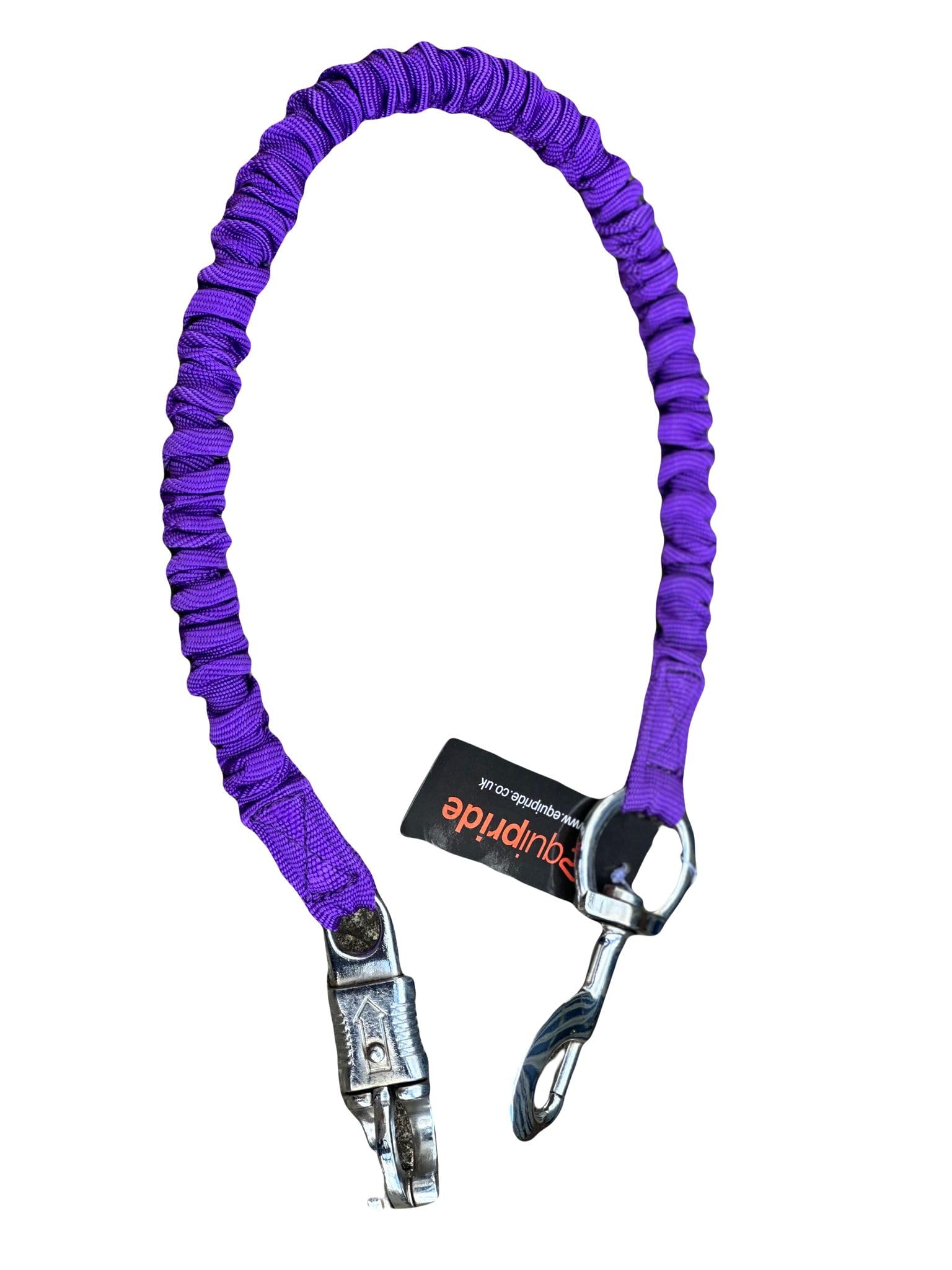 EquiprideHeavy Duty Fabric Covered Quick Release Trailer Tie Stable Bungee Tie Elasticated (Purple)