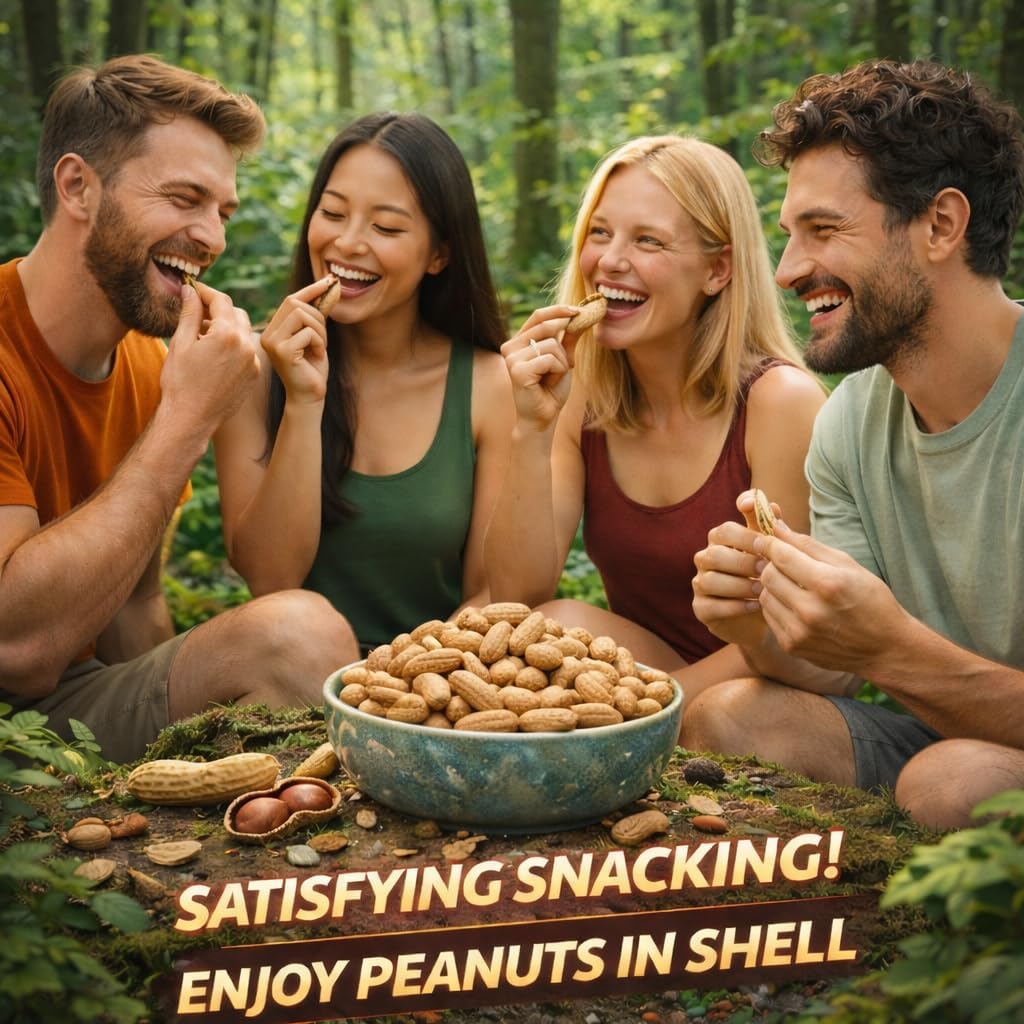 Peanuts In Shell | 4 LB Bulk Value Pack | Unsalted & Roasted - Healthy natural snack, Perfect for office, share and TO-GO | Value Pack, Whole Peanuts, Classic Snack