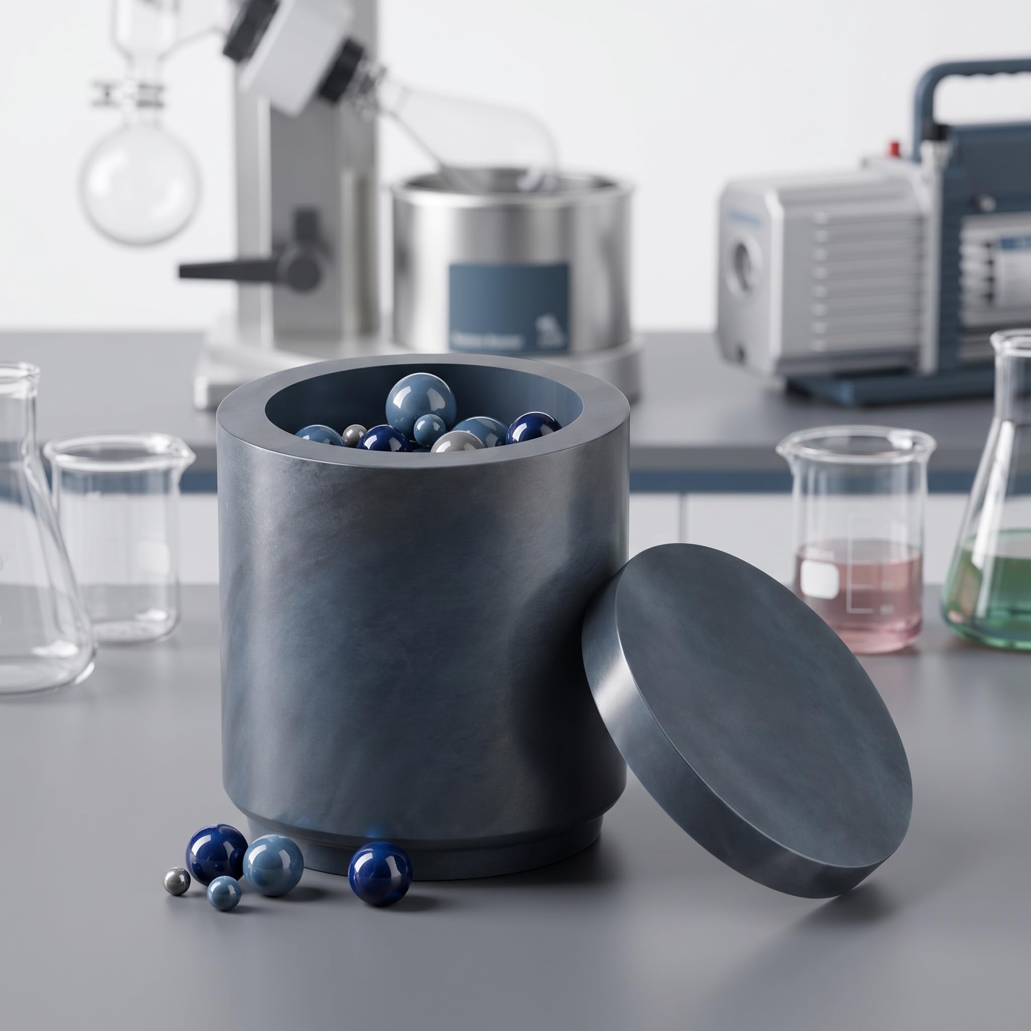 Tarro de molino de bolas de ágata, olla de molienda de alta dureza, capacidad de 600 ml, funda de acero inoxidable, dureza Mohs 7.2-7.5, sin impurezas, ideal para uso en laboratorio