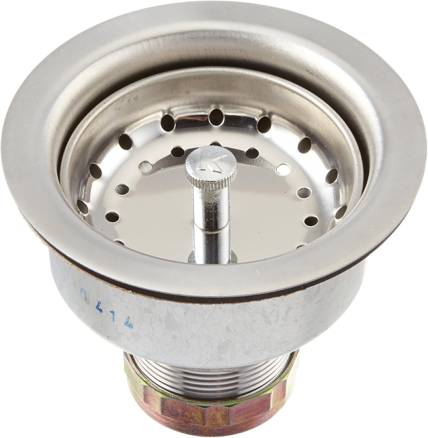 Keeney 1432SS Premium Deep Cup Sink Strainer with Fixed Post Basket, Stainless Steel