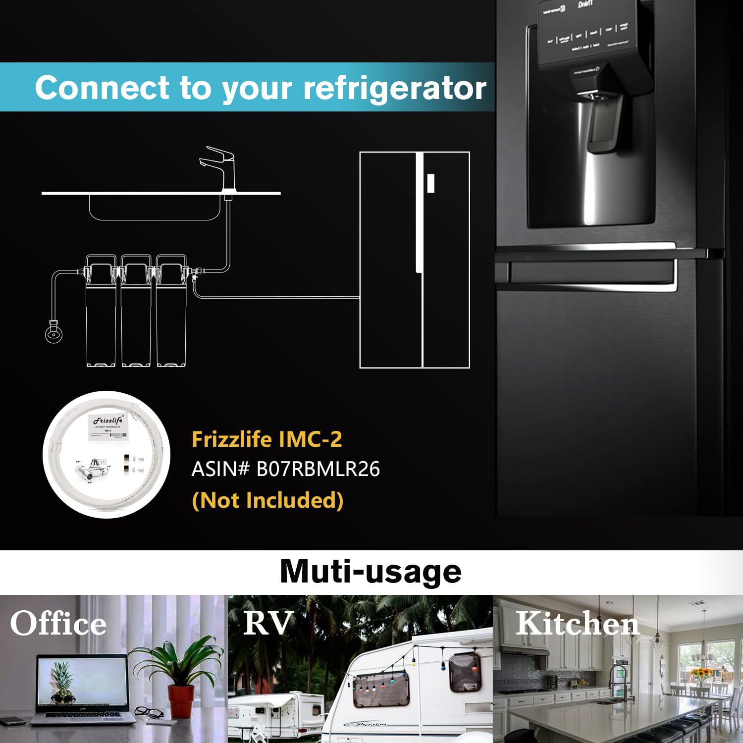 Frizzlife TW10 Under Sink Water Filter System, NSF/ANSI 53&42 Certified Elements, Reduce 99.99% Lead, Chlorine, Chloramine, Fluoride, Bad Taste & Odor, Direct Connect, 0.5 Micron, USA Tech Support