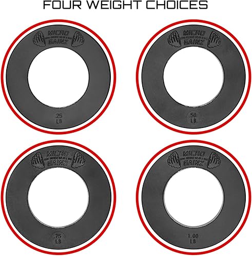 Miniatura 4 de Micro Gainz - Juego de discos de peso fraccionarios calibrados, juego de 8 discos olímpicos con bolsa, diseñado para pesas olímpicas para