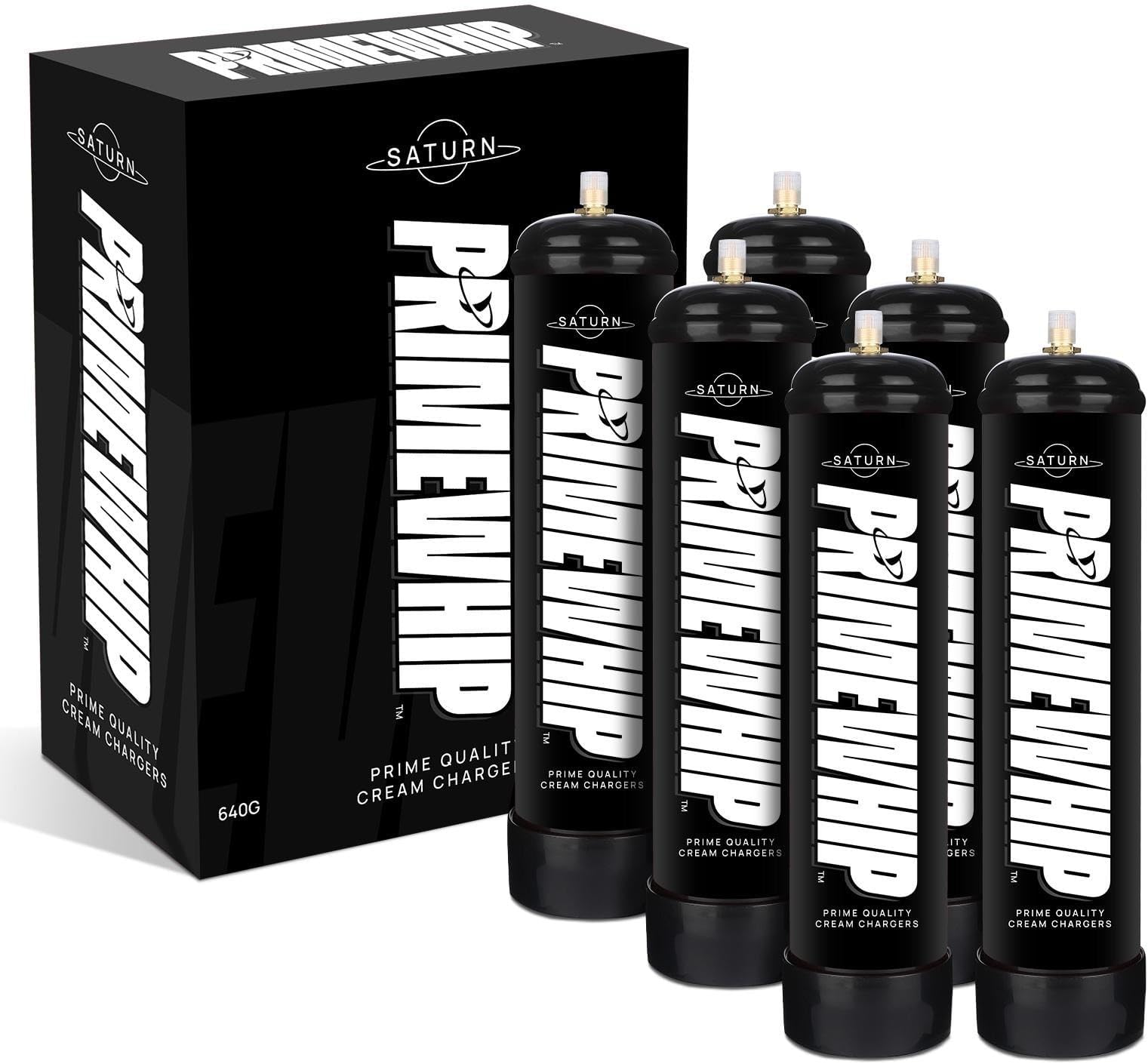 GreatWhip 640g Whipped Cream Chargers (6 Pack) - Lightweight Aluminum N2O Cartridges