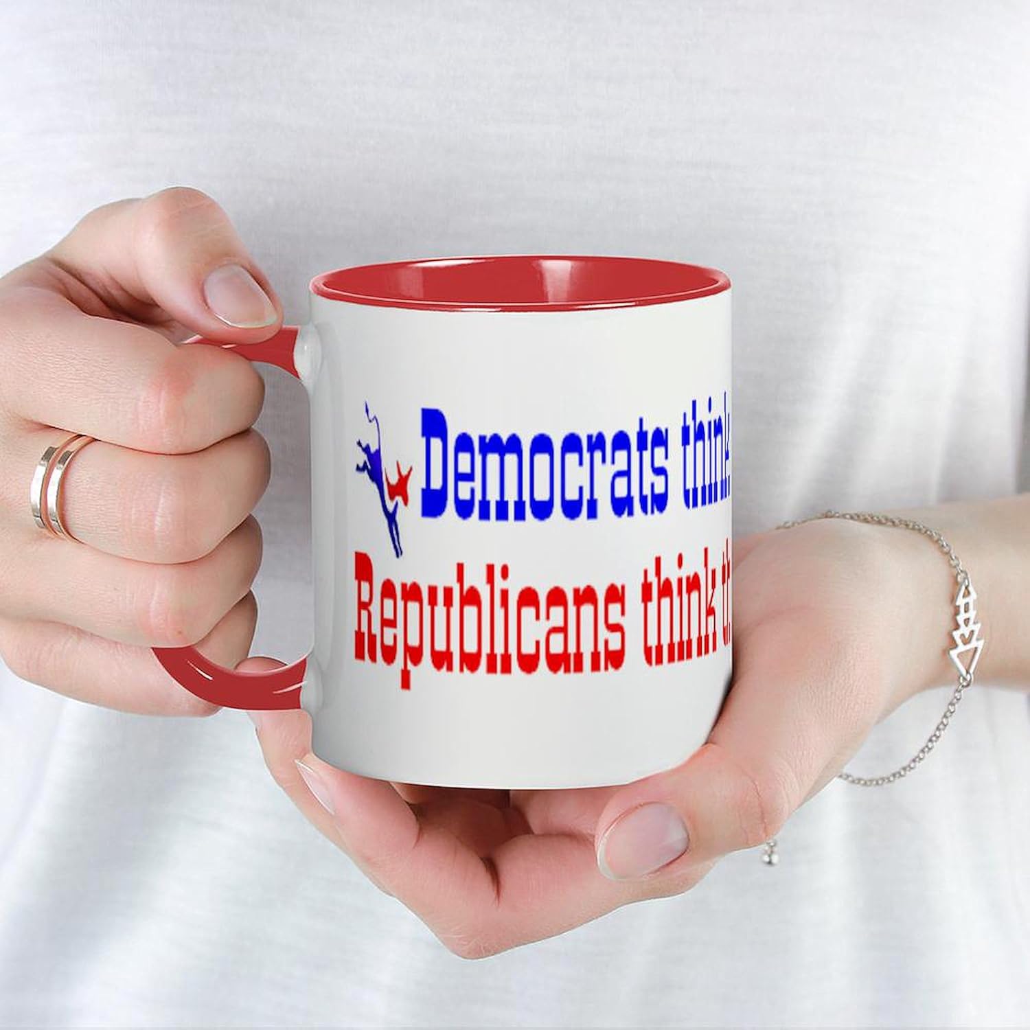 CafePress Democrats Vs. Republicans Mug 11 oz (325 ml) Ceramic Coffee Mug - Image 5