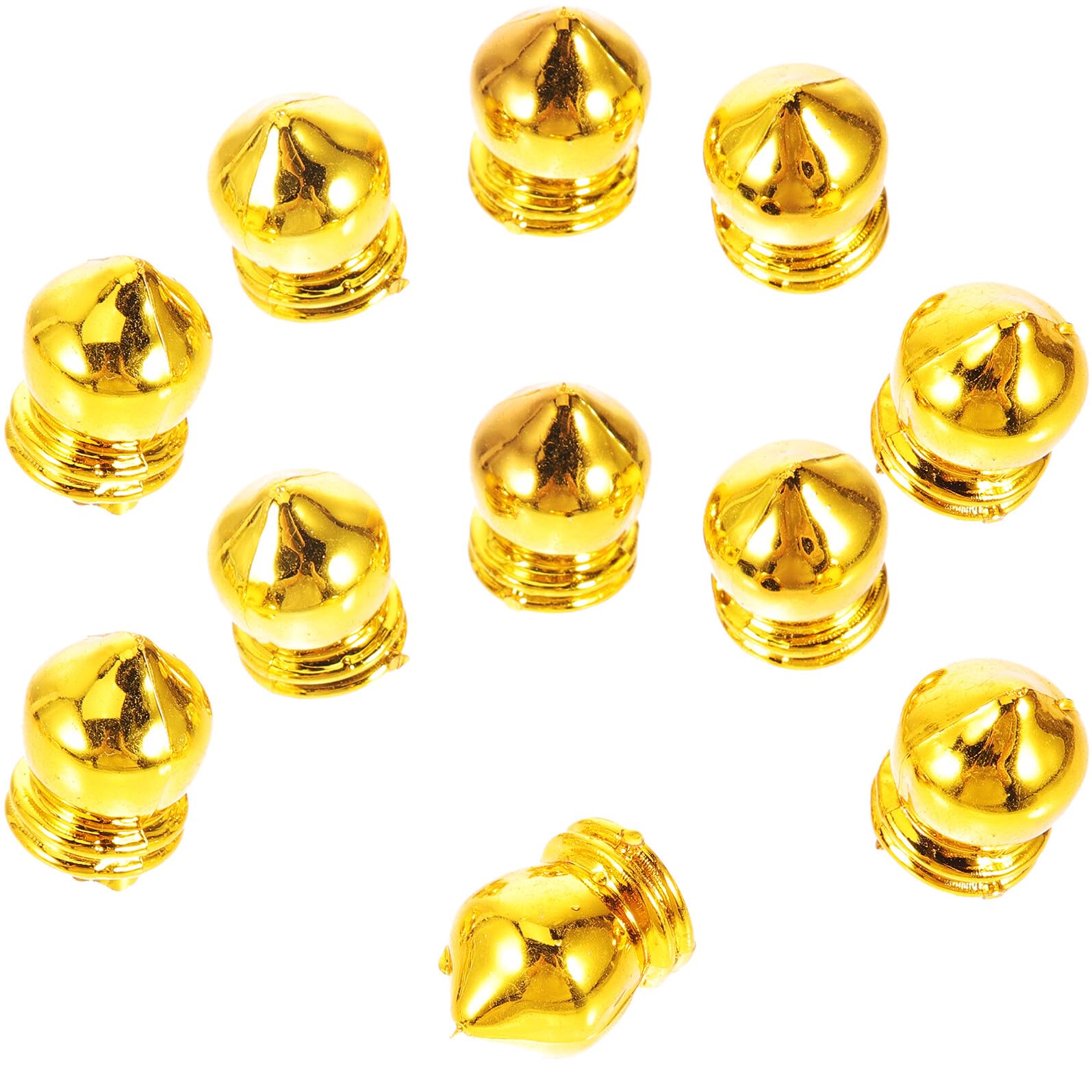 DIYEAH 20pcs Pennants Pole Finials Flag Pole Finial Toppers Replacement Caps for Garden Flags Outdoor Flagpole Accessories Decorative Gold for Festival