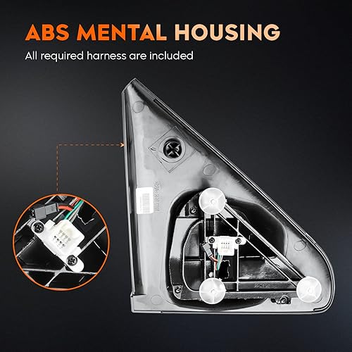 Miniatura 7 de Youxmoto Espejos de remolque para Dodge Ram 1500 2002-2008, Ram 2500 3500 2003 2004 2005 2006 2007 2008 2009, con calefacción eléctrica luz