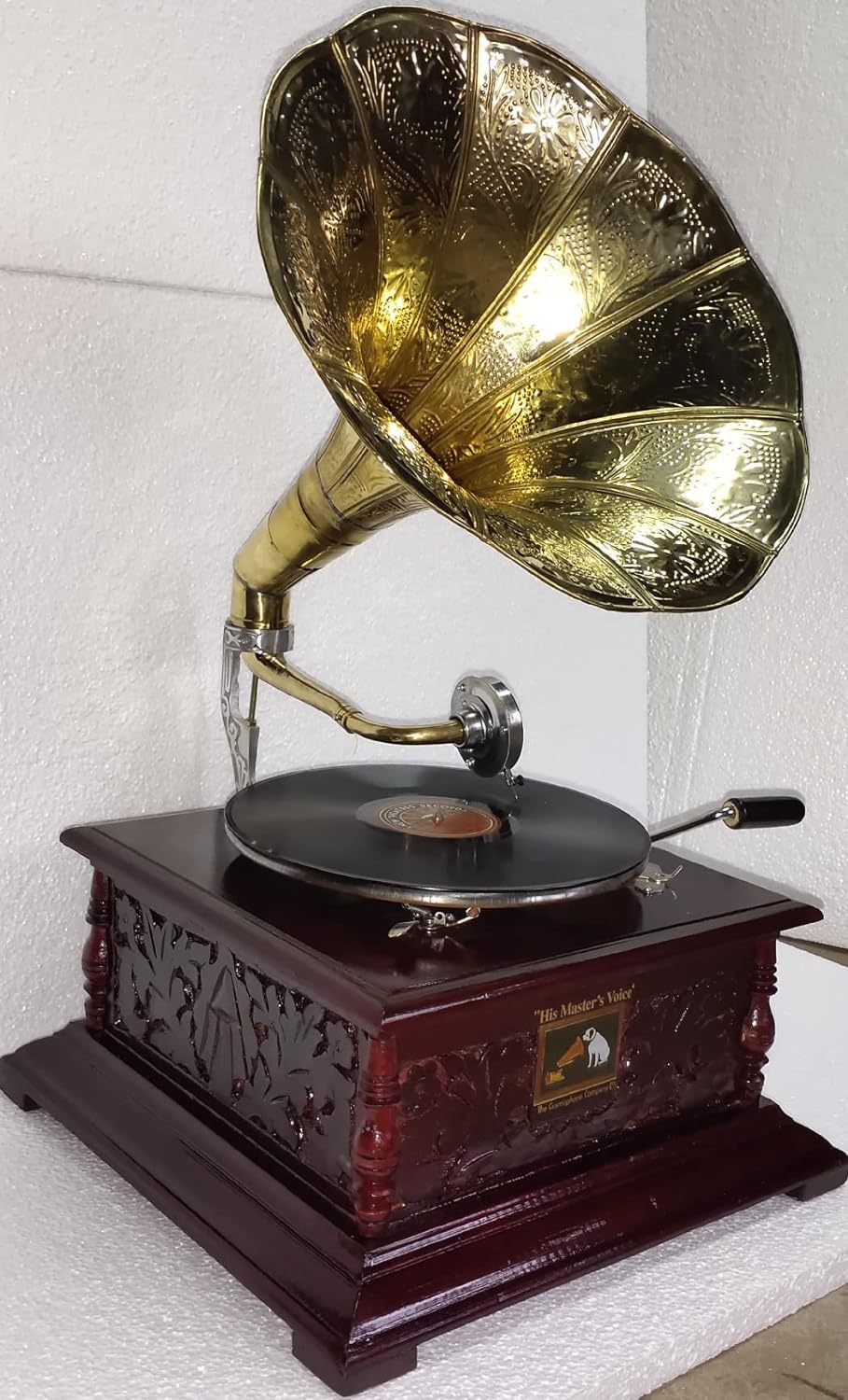 Gramophone Player Original Working Old Replica Gramophone Player with 1 Demo Record