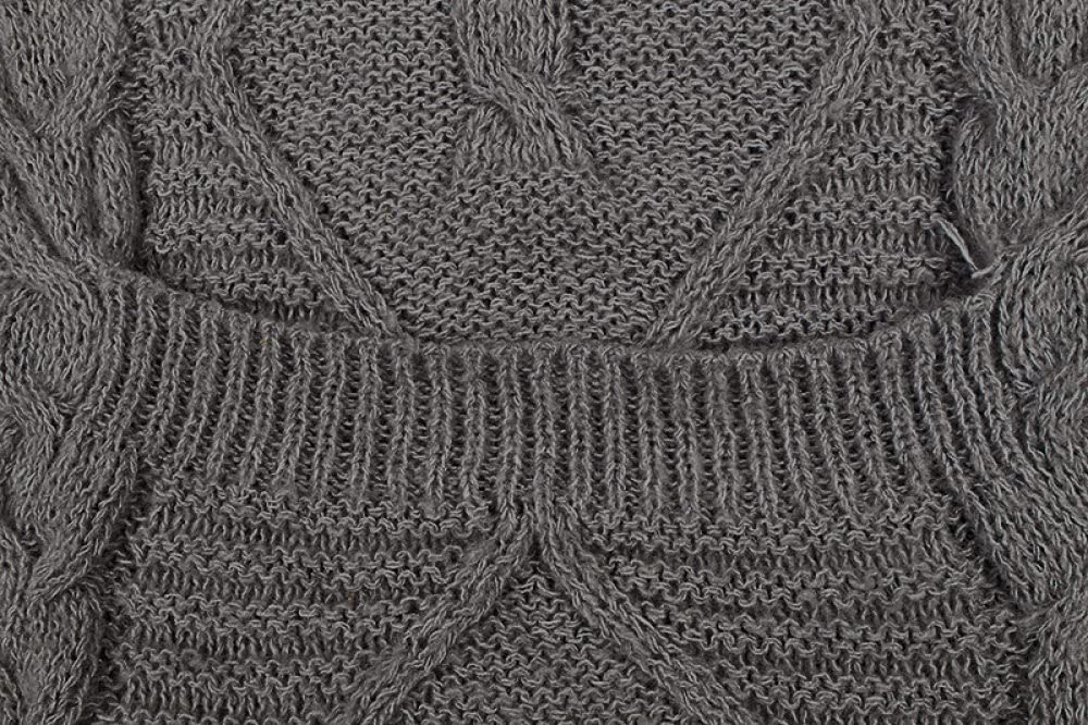 Cardigan Femme, Cardigan Femme Vintage Gris Foncé Col V Losange Torsadé Poche Jacquard Mi-Long Manteau En Tricot Doux Printemps Automne Chaud Veste En Tricot Manches Longues Bouton Ouvert Pull Sor