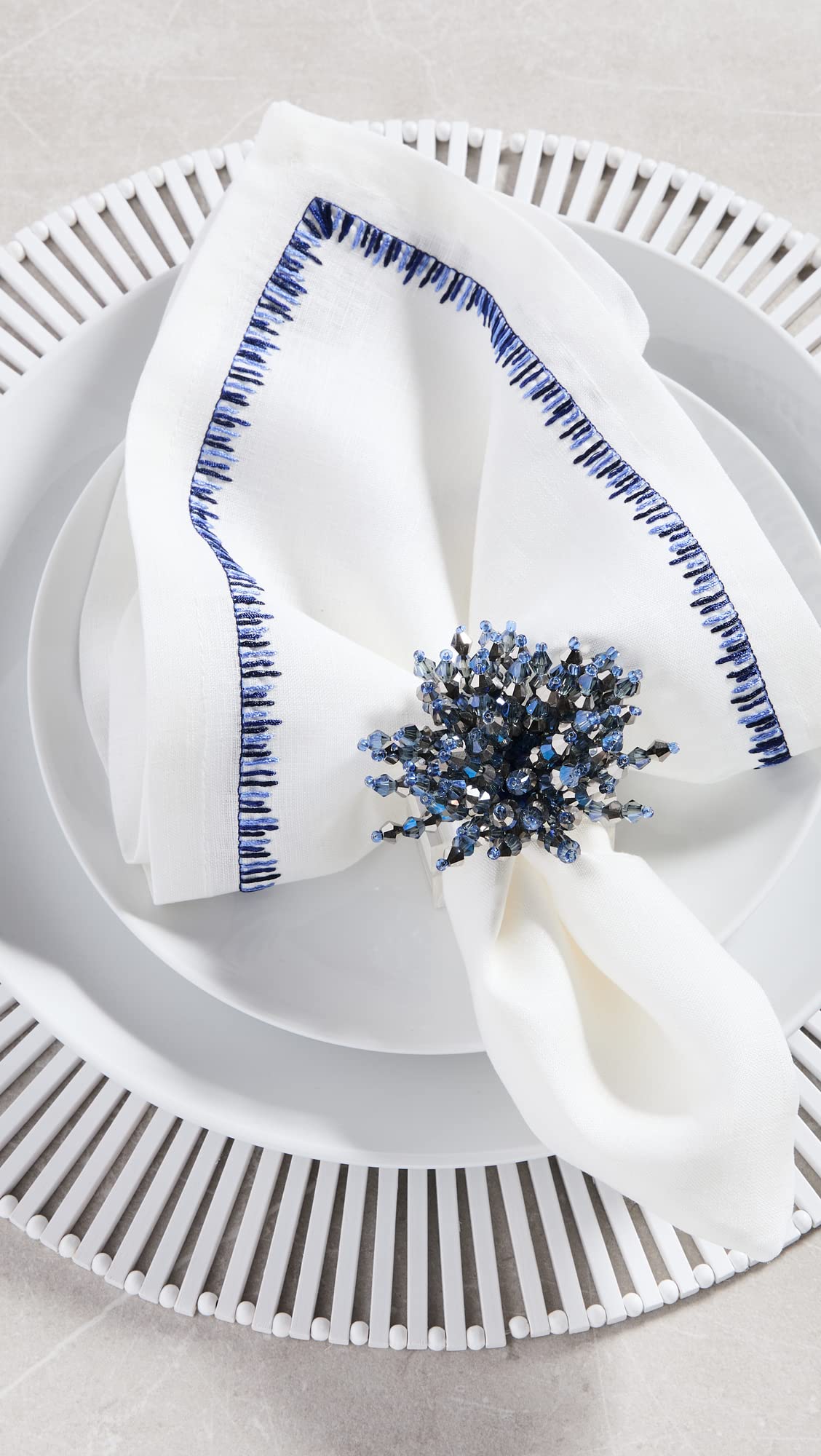 Amazon.co.jp: Kim Seybert ブリリアントナプキンリング 4個セット