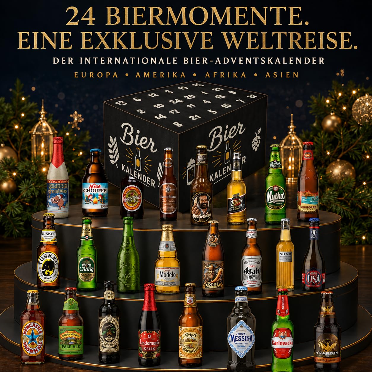 Bier Adventskalender – 24 internationale Biere & Weihnachtsbiere