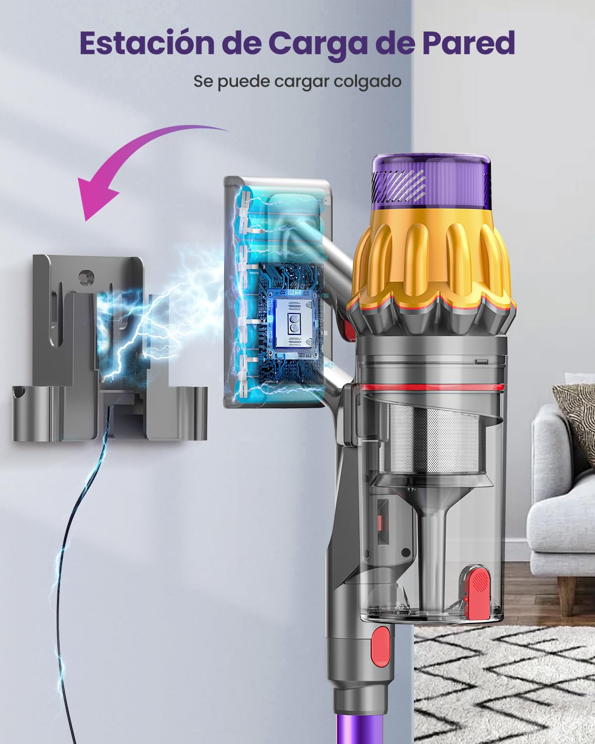 Aspiradora sin Cable con 2 Baterías, 150Min/55Kpa/600W, 2.0L Escoba Aspiradora Antienredos, Filtración de 11 Capas, Pantalla Táctil, Aspirador de Mano para Suelo/Alfombra/Pelos de Mascotas