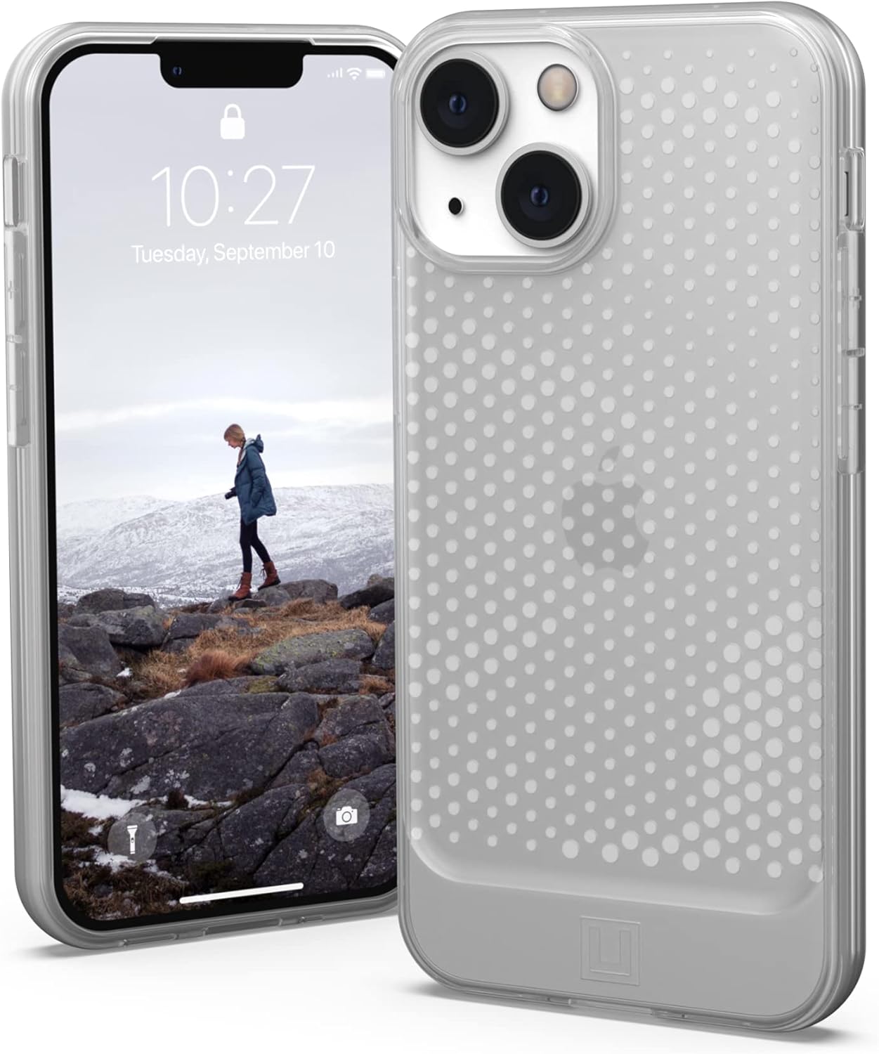 [U] por UAG diseñada para Kiwi Funda [Pantalla de 5,4 Pulgadas] Lucent Slim Fit Ligero, Elegante Transparente Resistente a los Impactos, Cubierta Protectora para el teléfono, Hielo