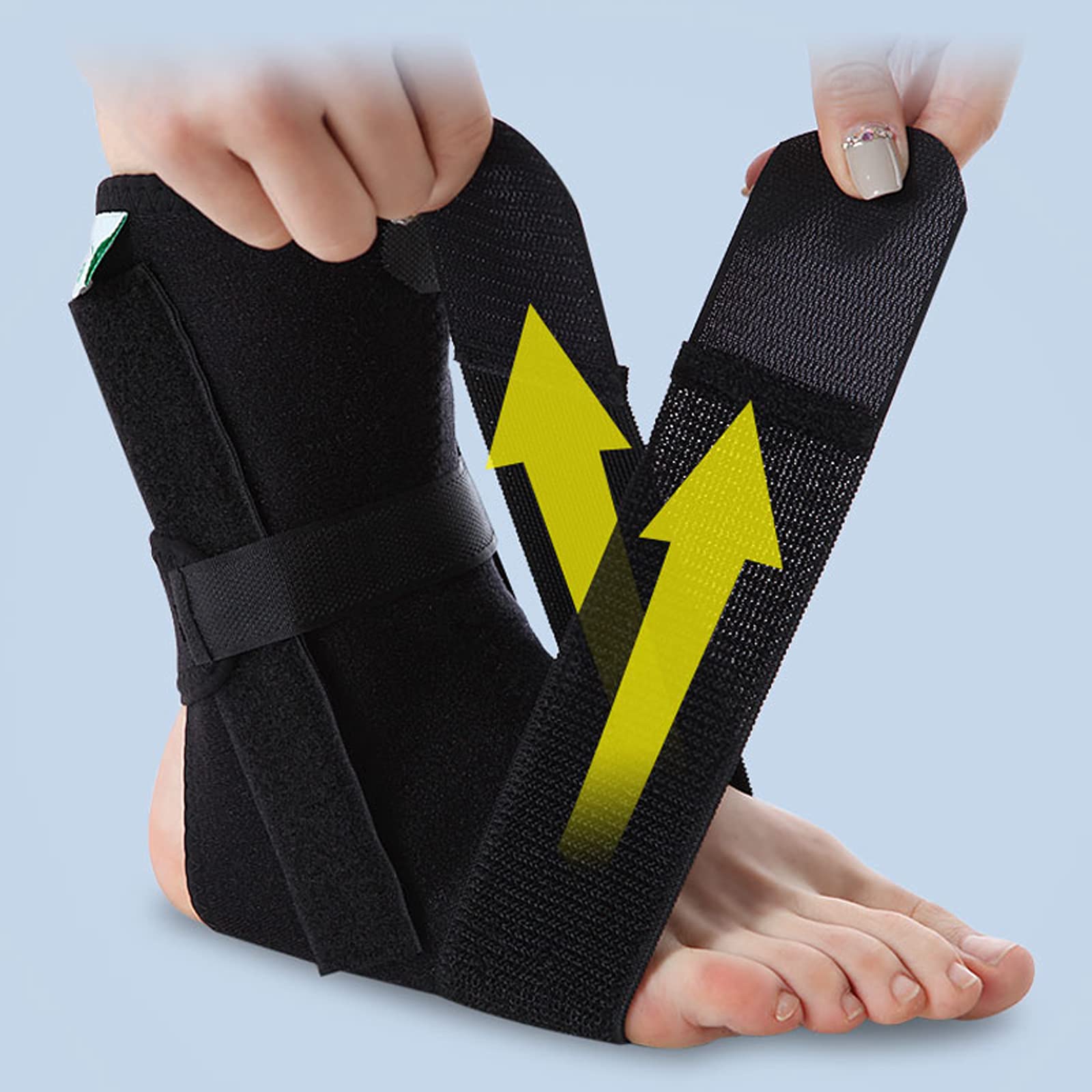 Tobillera Soporte de Tobillo para Mujeres y Hombres Descarga Ajustable Forro Transpirable Cordones Soporte de Tobillo Estabilizador de Soporte para Fractura de esguince,Blue,XL