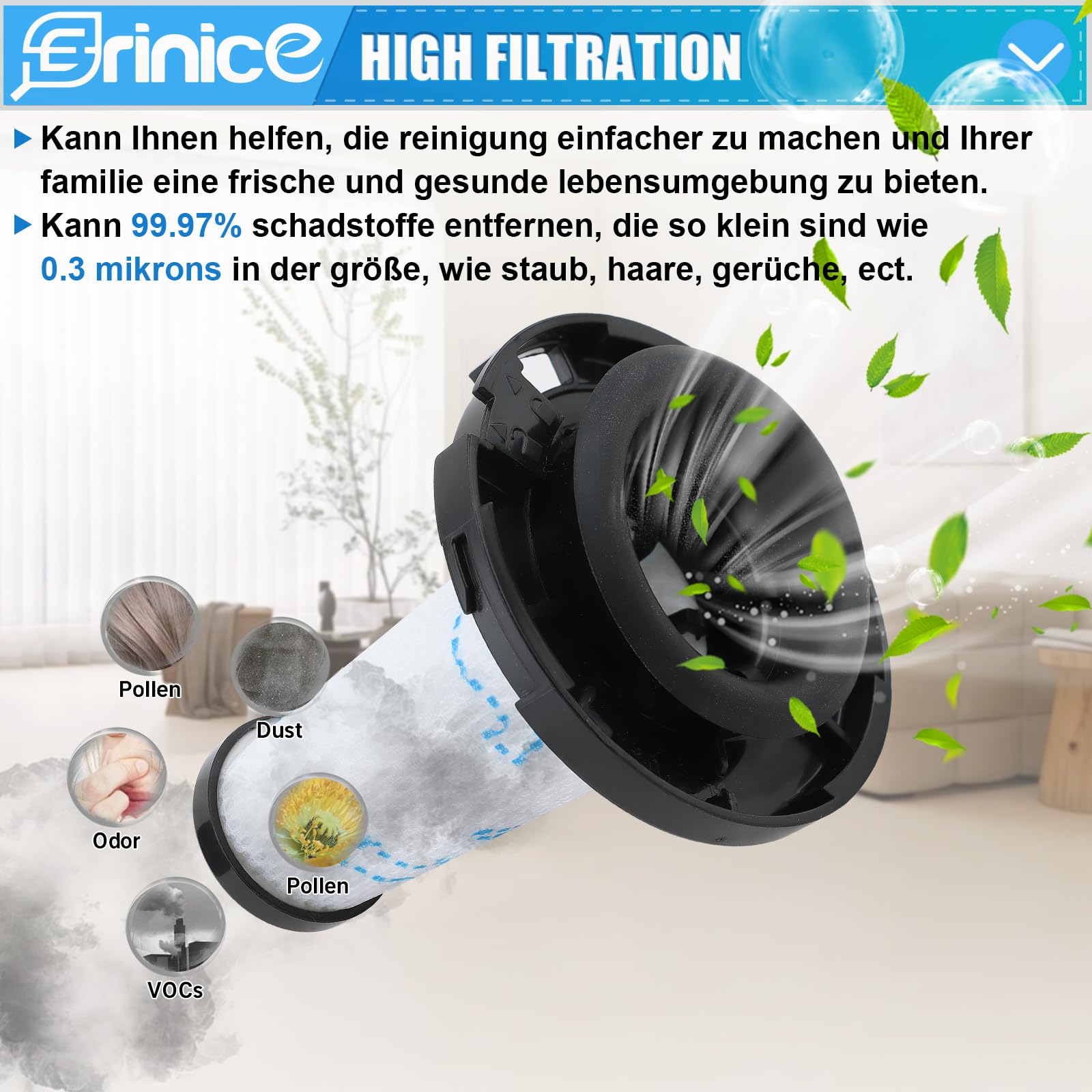 ZR009006 Filter für Rowenta X-Force Flex 8.60 RH96 & X-PERT 6.60 RH68