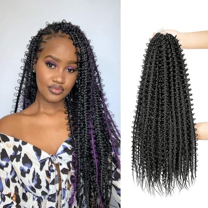 Buy Re4U 24 Inch Bob Box Braids Crochet Hair Prelooped, Butterfly Locs