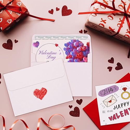 Miniatura 5 de Eupako Tarjetas y sobres blancos en blanco, paquete de 100 unidades, 4.125 x 5.5 pulgadas, cartulina plegada y sobres A2, autosellado para tarjetas