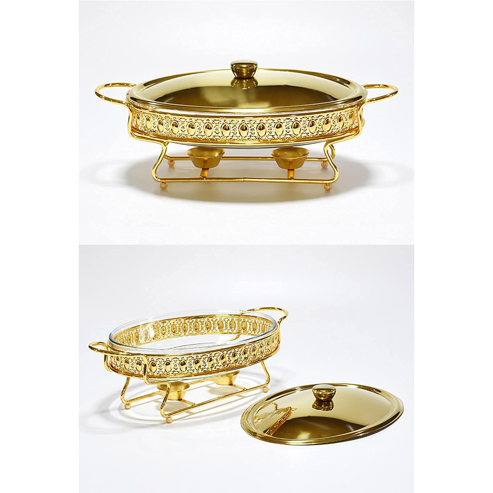 ステンレス製 2コンパートメント チャーフィングディッシュ Amazon｜ステンレススチール チャフィングディッシュ 2クォート フル