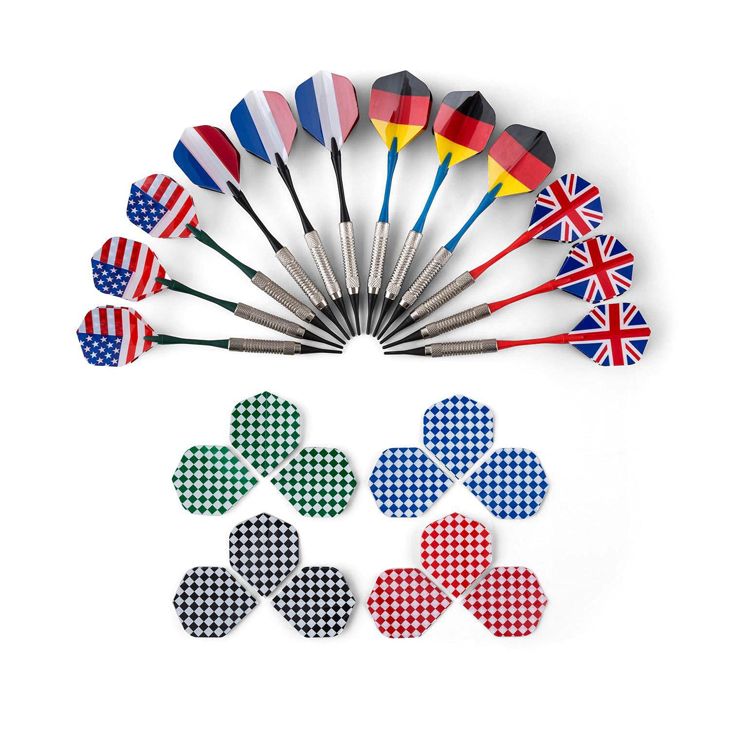 OneConcept Dartmaster 180 - Freccette, Tiro al Bersaglio, Freccette al Bersaglio Elettronico, 8 Giocatori, Avversario Virtuale, 9 Pulsanti, Indicatori LED, Punte Soft, 2 Porte