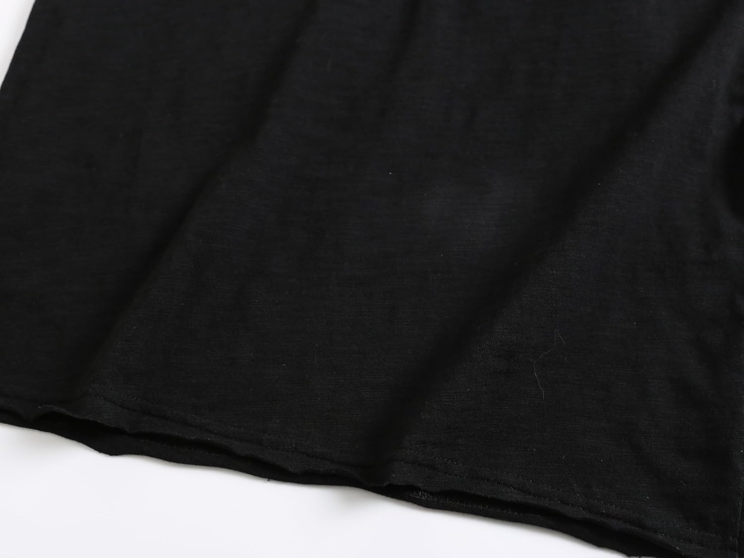 Inadays Womens Slub Cotton T Shirts Short Sleeve V-Neck Raw Hem Summer Tops Loose Fit Tee Basic Clothes Fashion Outfits - Image 8