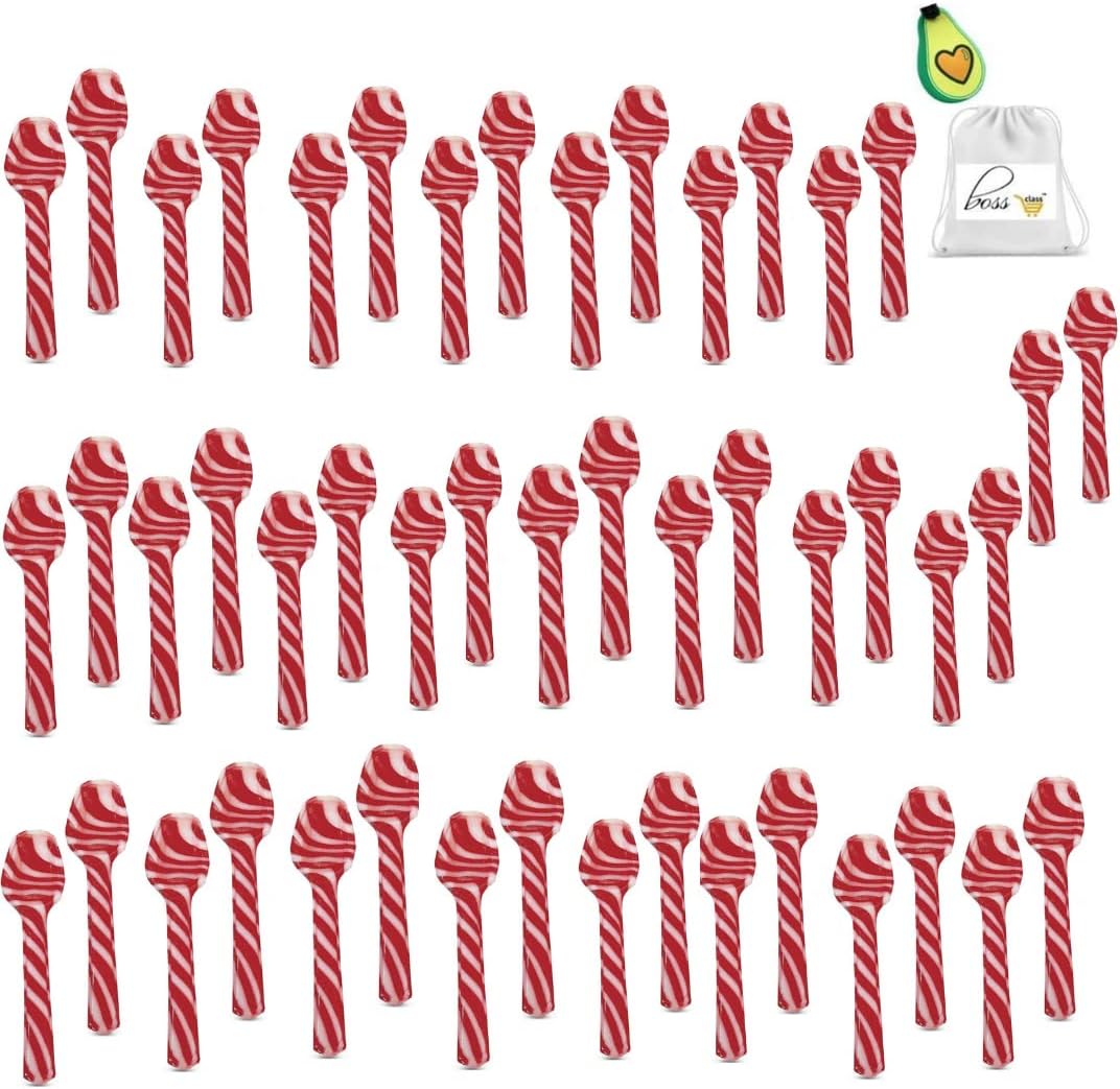 CANDY CANE Spoons, peppermint flavored, (1) box Health & Household