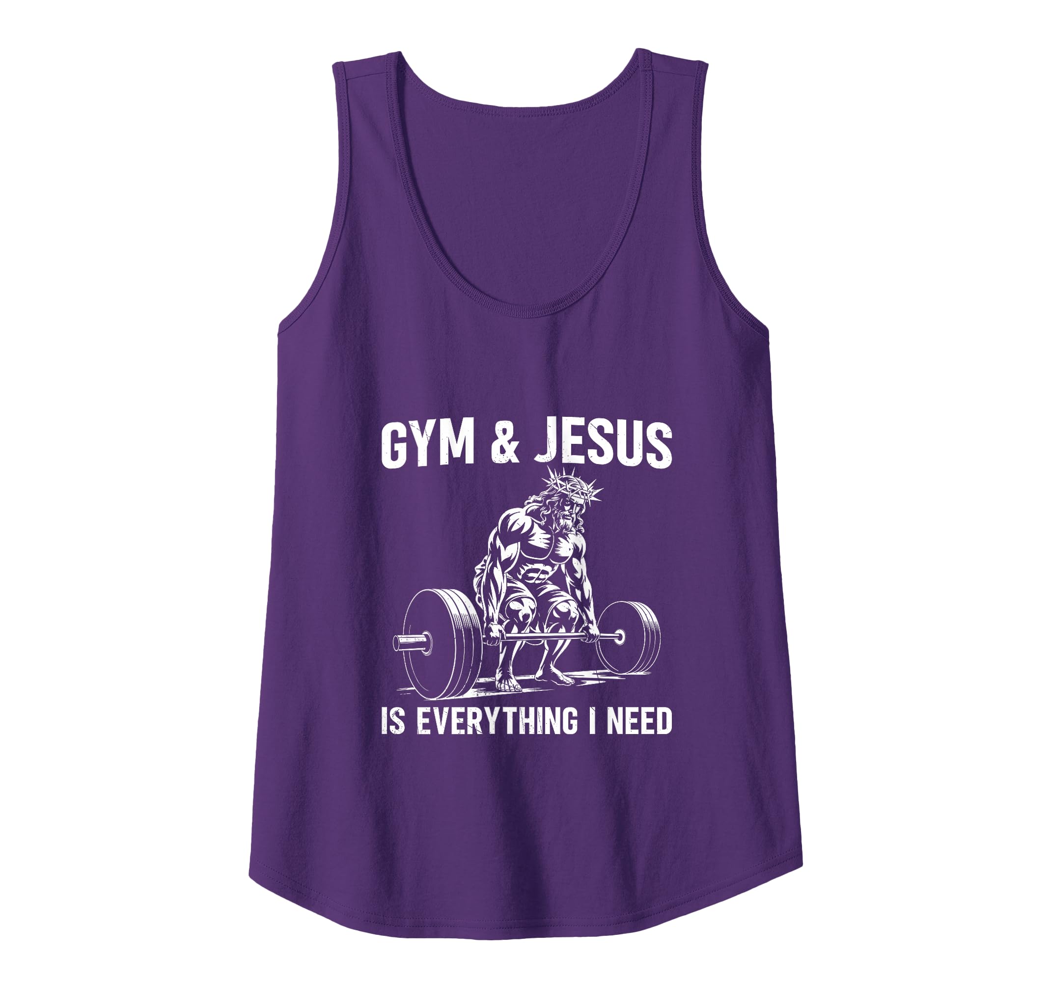 Gym and Jesus Christian Weight Lifting Tank Top