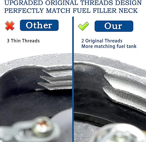 Miniatura 3 de 572.1036 Tapa de gasolina con bloqueo para tanque de combustible para camión de 3 12 pulgadas, rosca de curso de 5.5 TPI compatible con Kenworth,