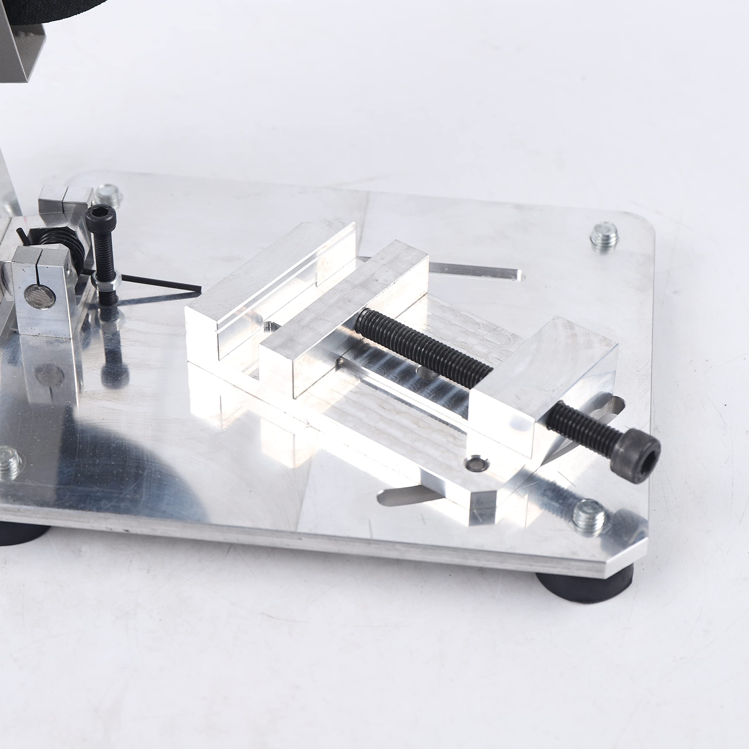 Mini affettatrice circolare da tavolo sega sega sega troncatrice legno metallo portatile sega sega seghetto troncatrice troncatrice troncatrice braccio rumore righello in plastica