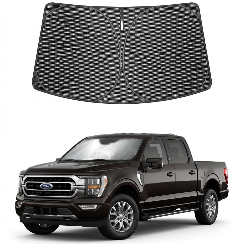 Proadsy Custom Fit 2021-2026 Ford F-150 Windshield Sun Shade, Blocks Heat
