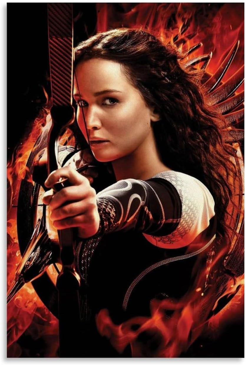 GELDSTEI Vintage Movie Poster The Hunger Games Poster Canvas Art Posters For Room Aesthetic Living Room Wall Picture Print Bedroom Decor 16x24inch(40x60cm)
