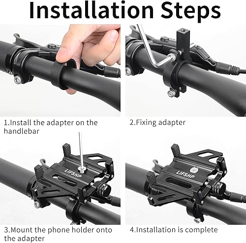Miniatura 6 de Soporte para teléfono de bicicleta, soporte de teléfono para motocicleta, soporte de aleación de aluminio para bicicleta de montaña para iPhone 15