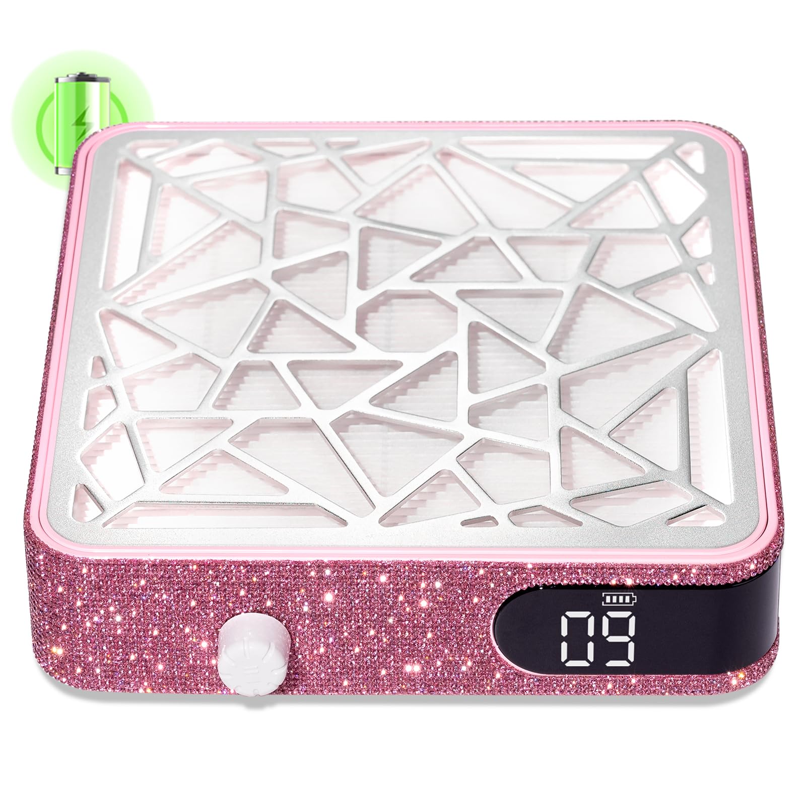 CHRISTINE SHELLY Nail Dust Collector, Cordless Dust Collector Nail Tech, Powerful Vacuum Fan Vent Dust Collector Extractor Dust Suction Machine for