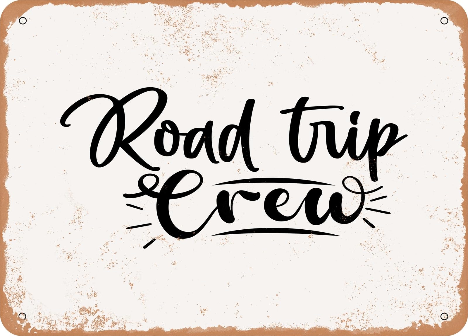 Miaomansenstore Metal Sign - Road Trip Crew - Vintage Look Sign Home Decor