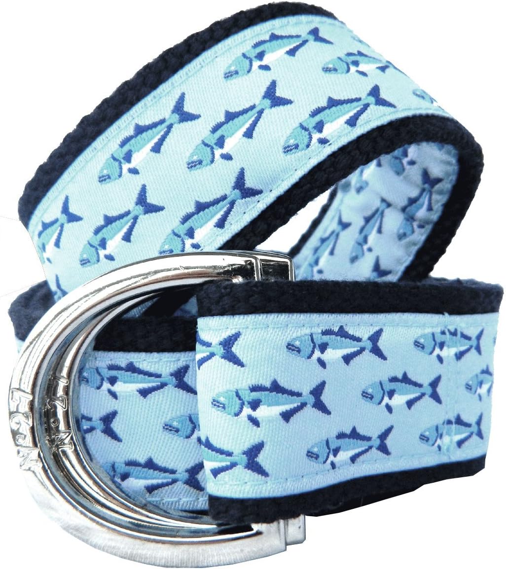 Men's Bluefishl Nautical Belt, Canvas Belt