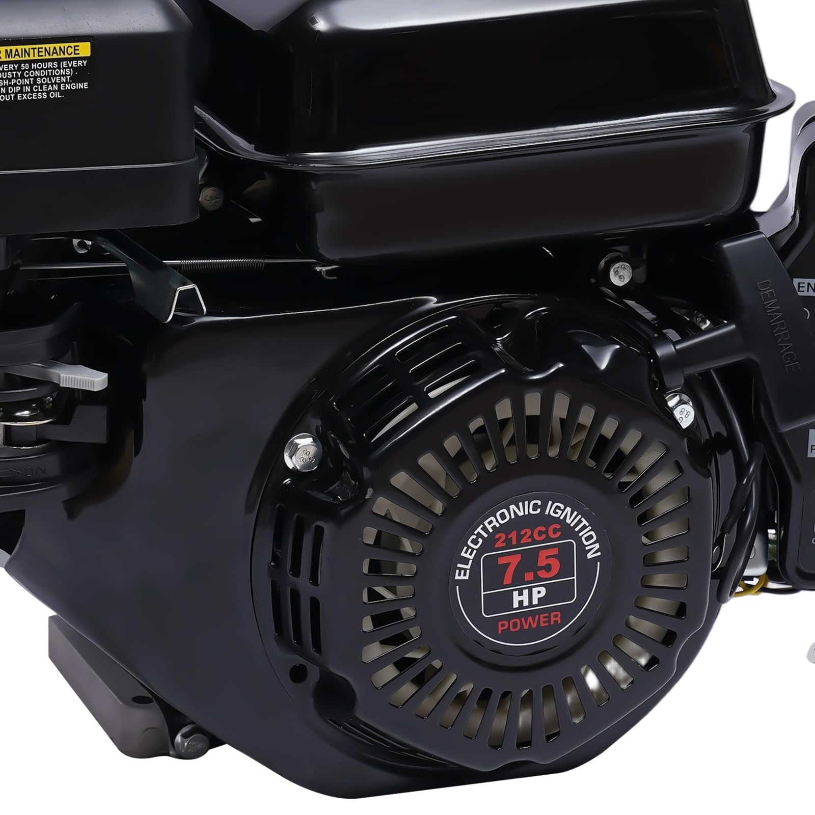 Motore a benzina 7,5 CV, 210 cc, motore a 4 tempi, raffreddato ad aria, avviamento elettrico e avviamento a fune, 3600 RPM per go-kart, generatore di corrente, idropulitrice, betoniera e compressore