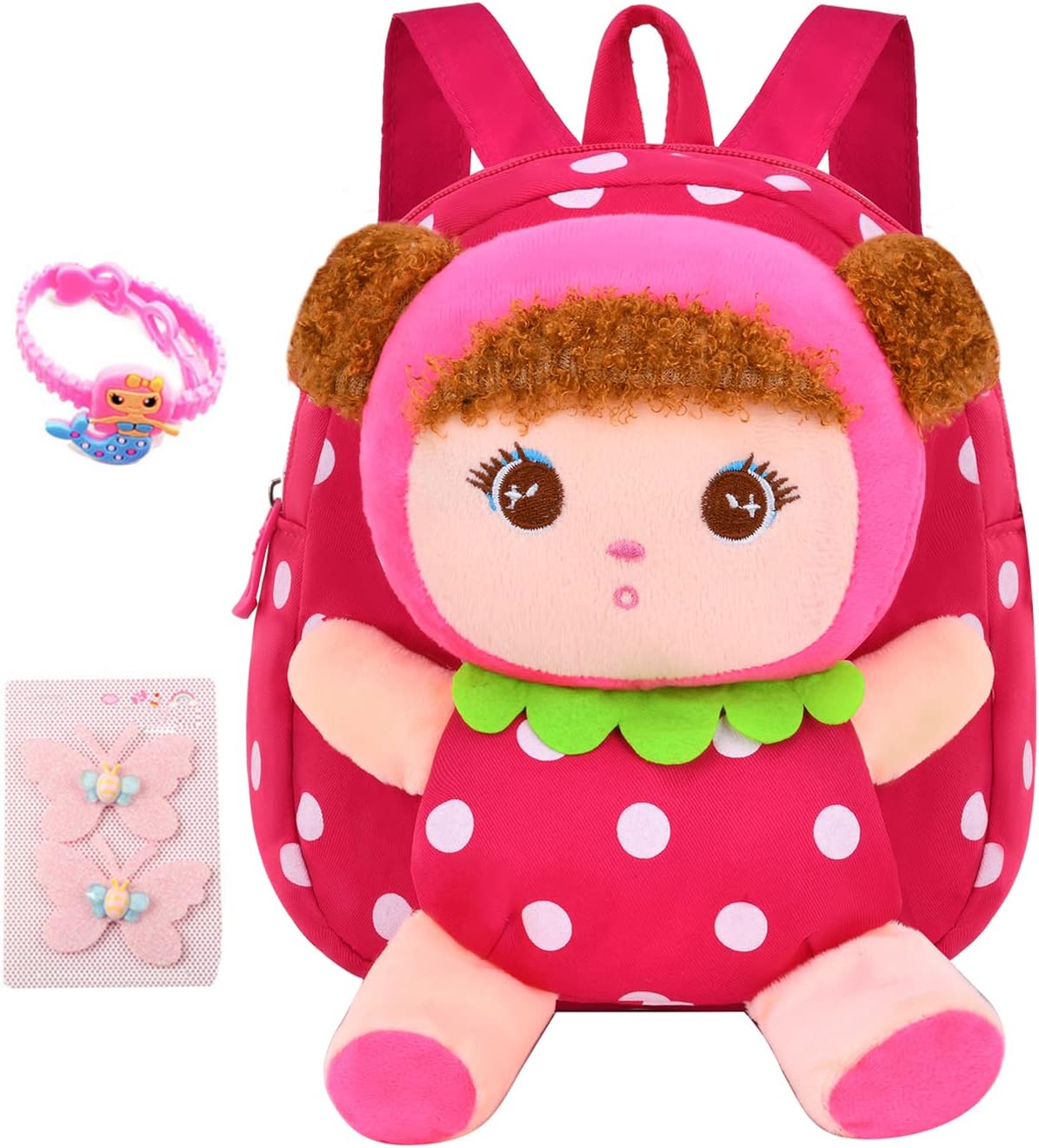 Cute Toddler Backpack Plush Doll Toy Snack Travel Bag Preschool Shoulder Bag Gift for Kid