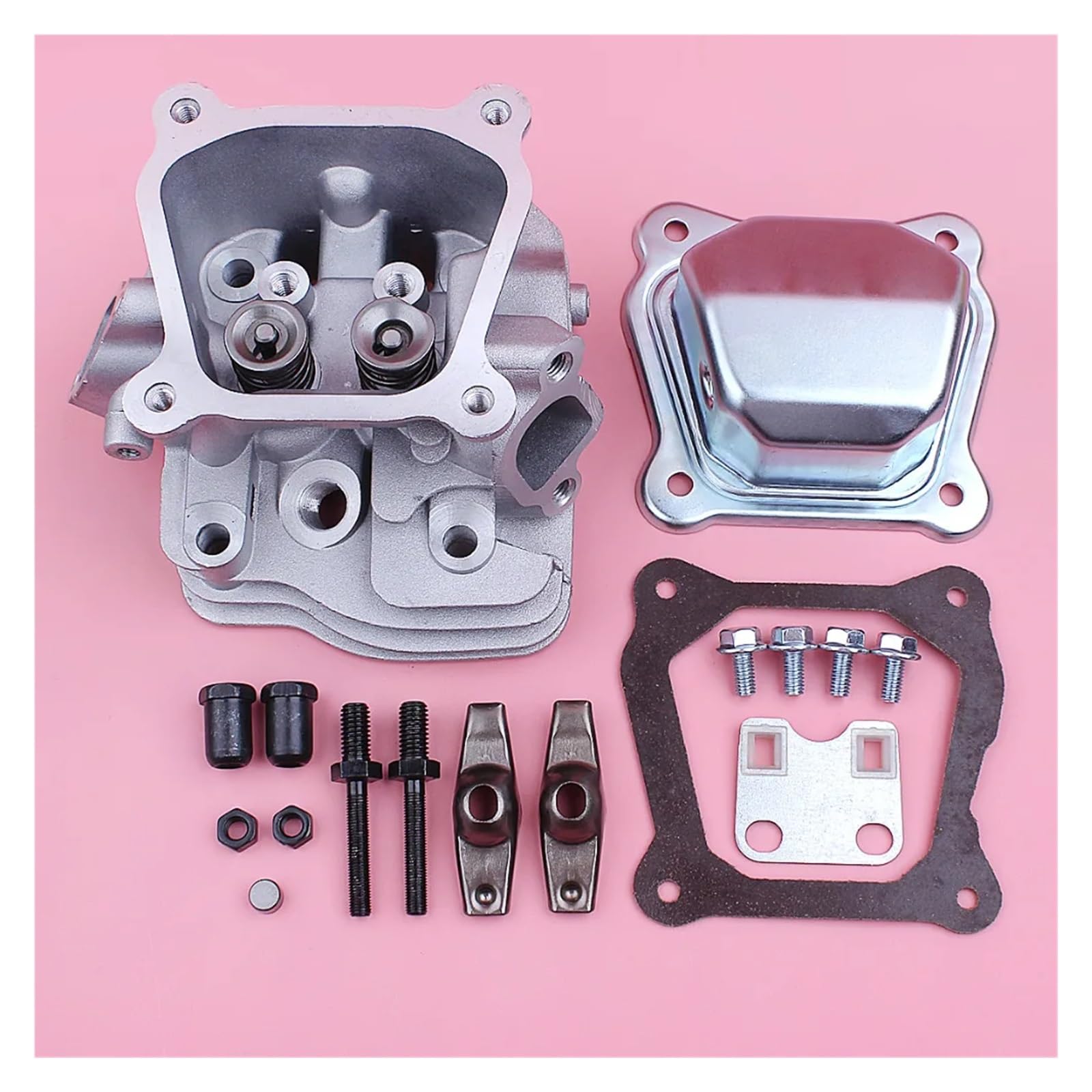 Conjunto de Perno de Junta de Tapa de Culata de válvula de Cilindro, Compatible con Motor de cortacésped GX160 GX200 de 5,5 HP y 6,5 HP, Pieza de Repuesto