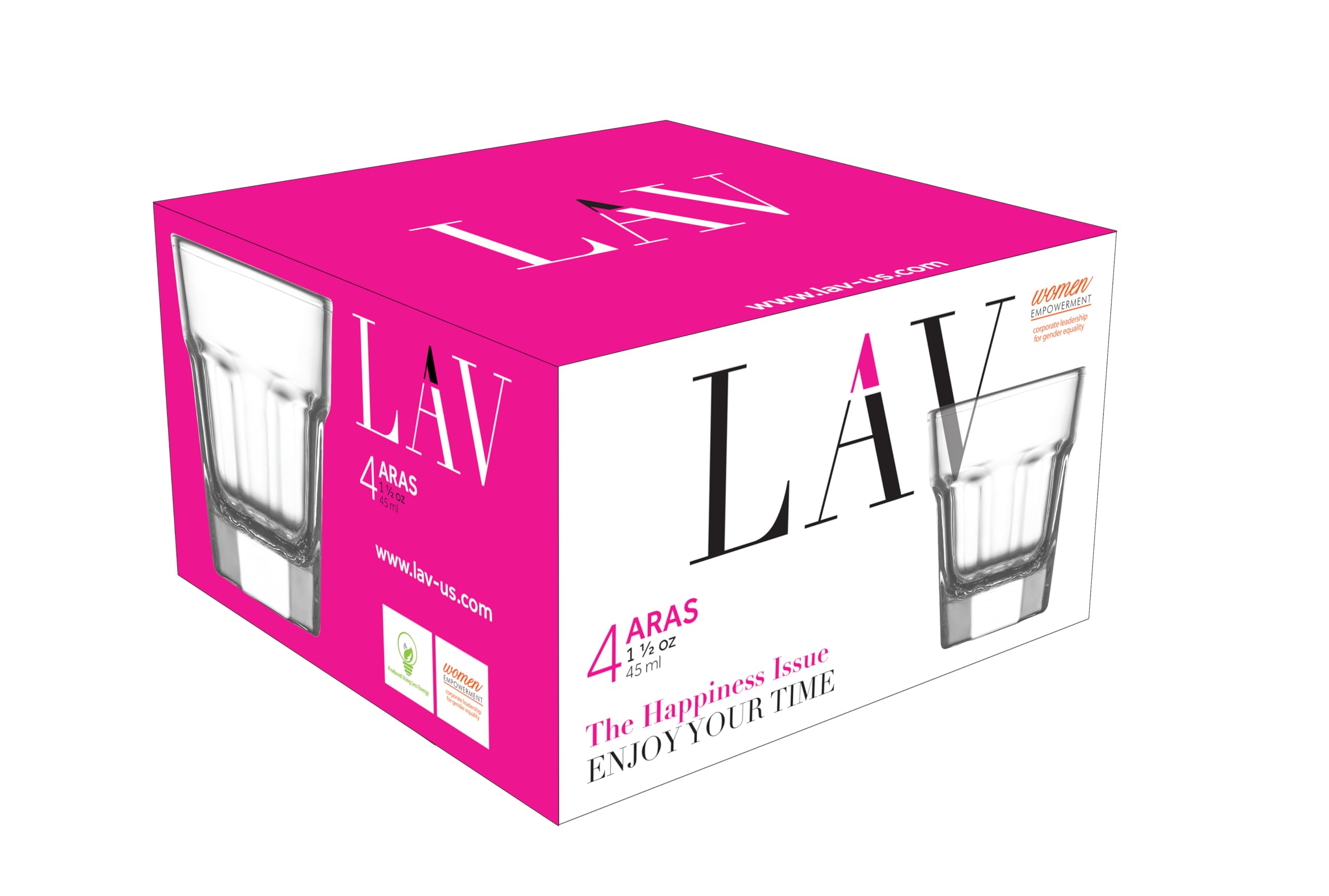 LAV Aras Lot de 6 verres à shot