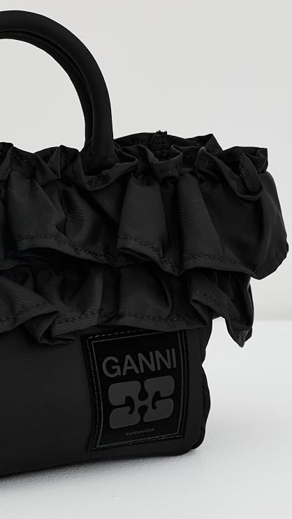 Ganni Women's Mini Shopper Ruffle Bag
