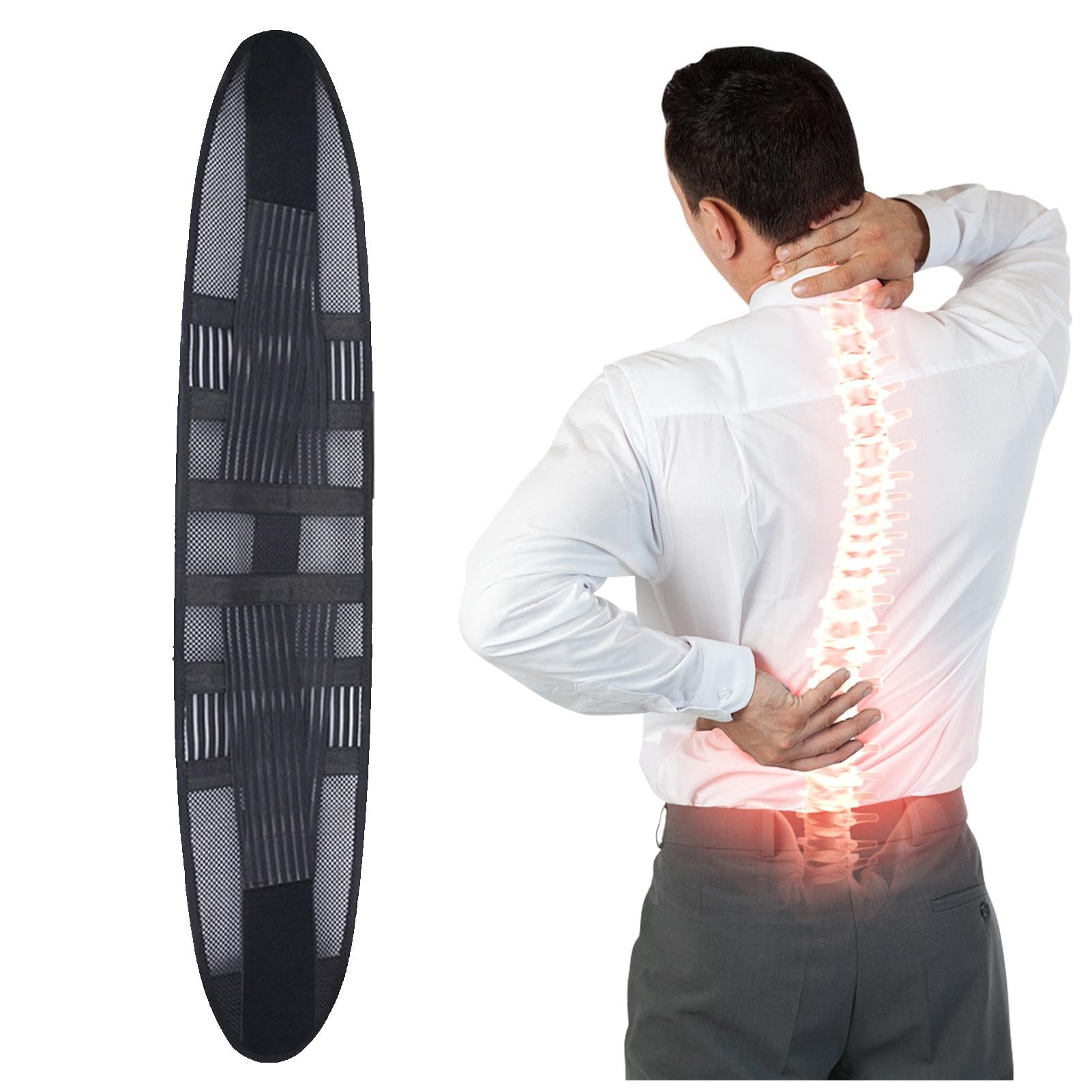 Lower Back Brace,Adjustable Waist Support for Men | Lightweight Breathable Waist Supports Tool, Multipurpose Workout Back Brace for Outdoor Activities