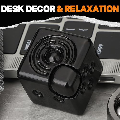 Miniatura 7 de Juguete giratorio de cubo infinito de metal 2 en 1 para adultos y adolescentes, rompecabezas de dados magnéticos geniales, artilugios de escritorio,