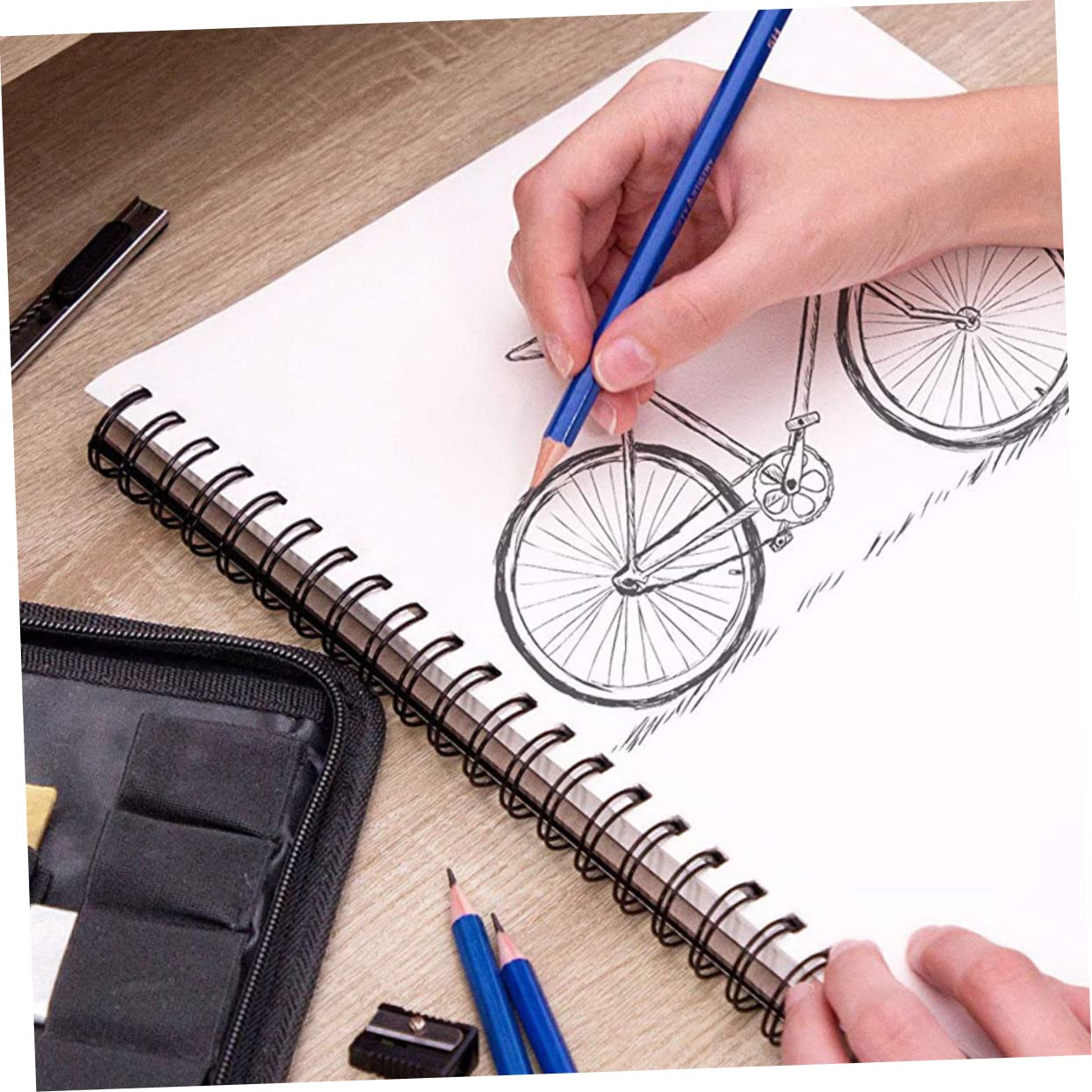 Set da Disegno e Schizzo 72 Pezzi in Legno per Ragazzo Ragazza e Studenti | Matite da Disegno Professionale, Cancelleria per Disegno e Pittura, Colori Vividi per Album da Colorare