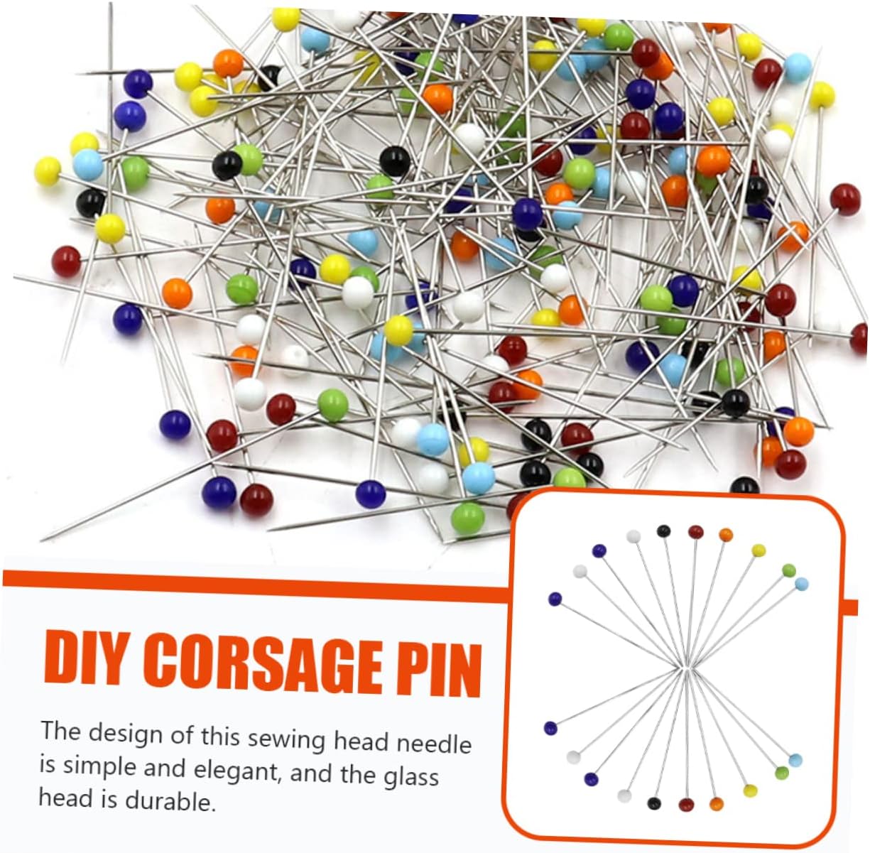 Sewing Accessory Set 500pcs Straight Pins Head Pins for College Projects