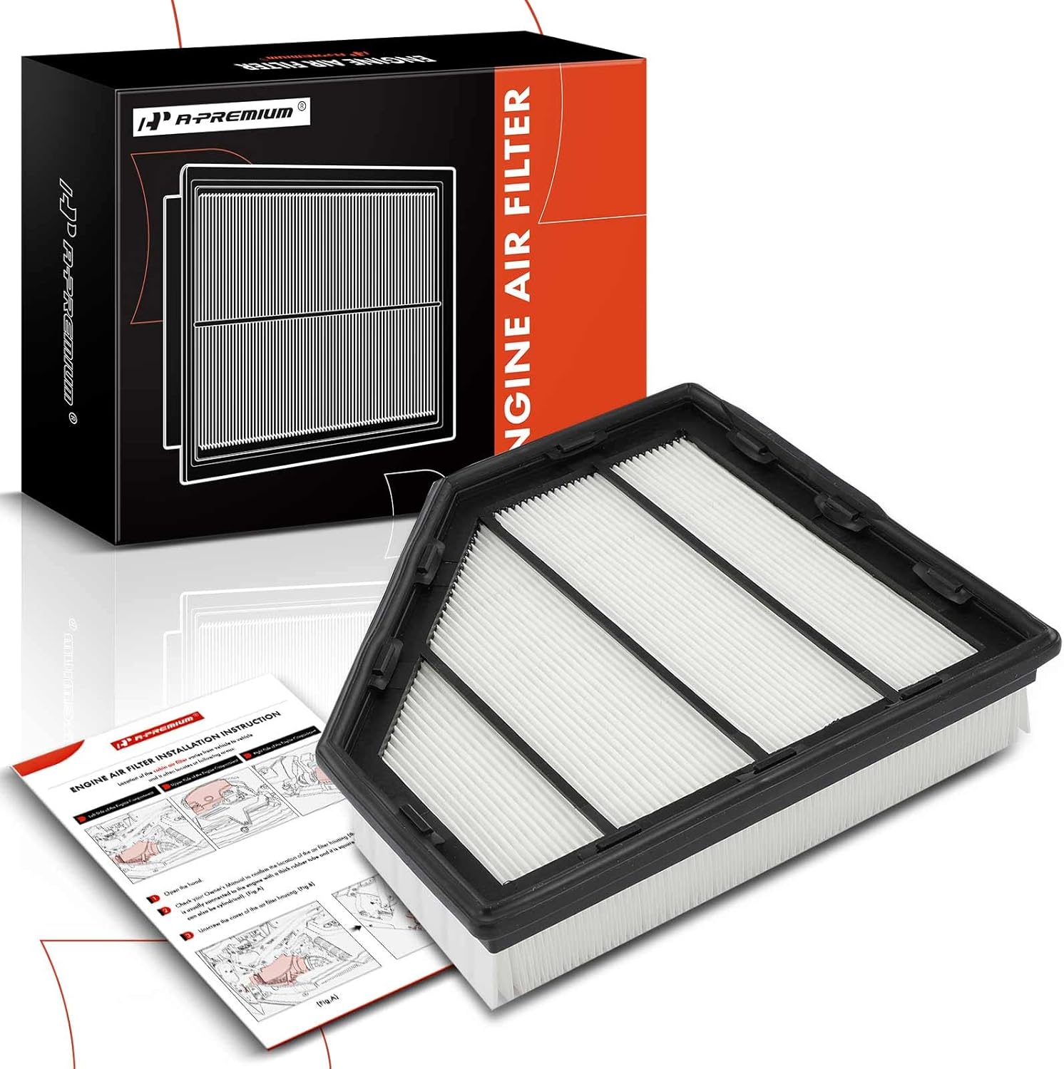 A-Premium Engine Air Filter Compatible with BMW 7-Series 750i, 750i xDrive 2016-2019, Alpina B7 2017-2019, M550i xDrive 2018-2020, X5, X7 2019-2020, V8 4.4L