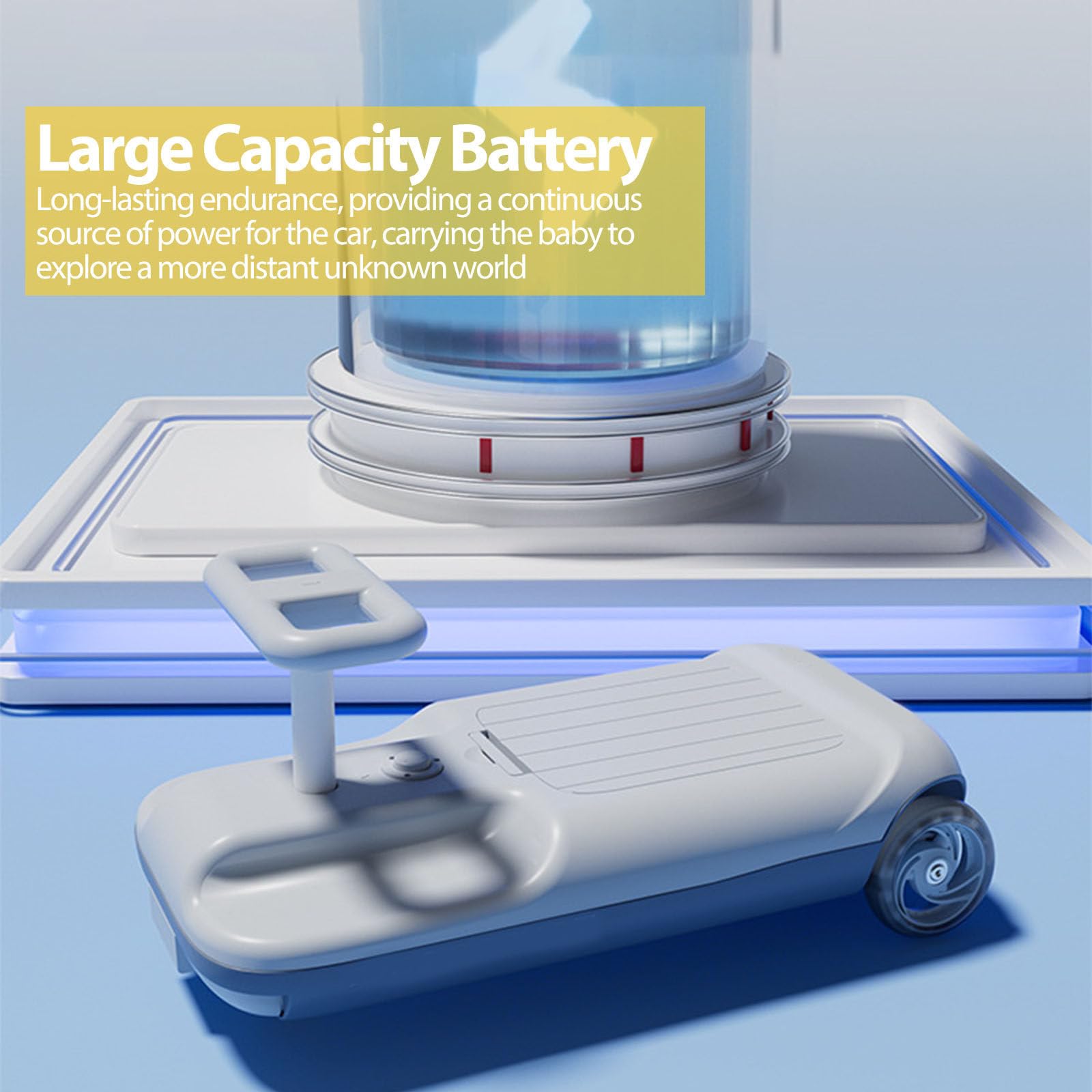 Kart De Nettoyage Électrique Pour Enfants 12V - Avec Fonction Balayage - Éclairage LED - Range-Jouets Intégré