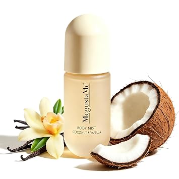 Coconut Vanilla Body & Hair Spray for Women, Long-Lasting Fresh Fragrance, Paraben-Free & Phthalate-Free, 2-in-1 Hair & Body Mist, 3.38 fl oz 100ml