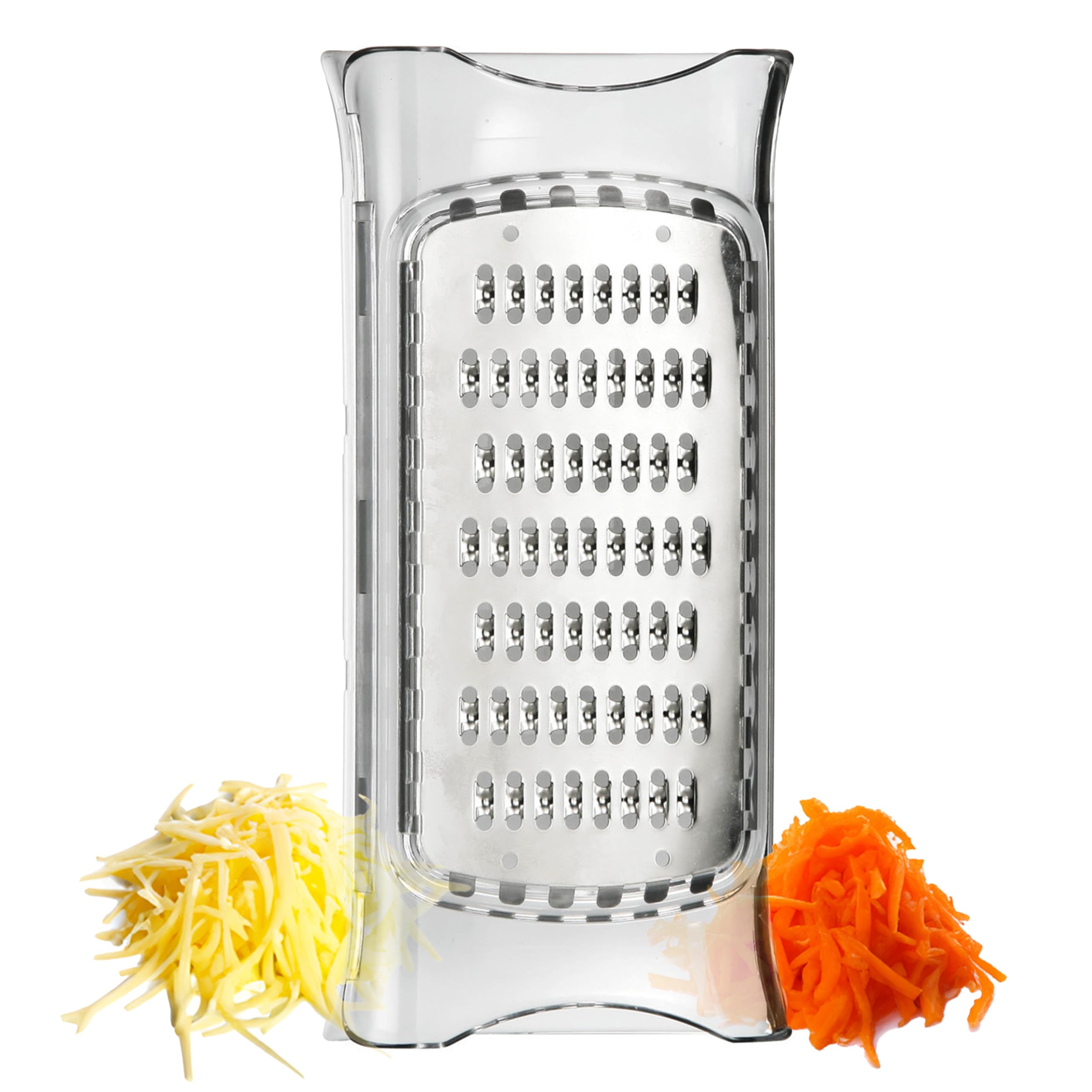 Premier White/Clear Housewares Cheese Graters Garlic Lemon Graters For Kitchen Long Silver Zester Height 18 Cm X Width 9 Cm X Depth 8 Cm