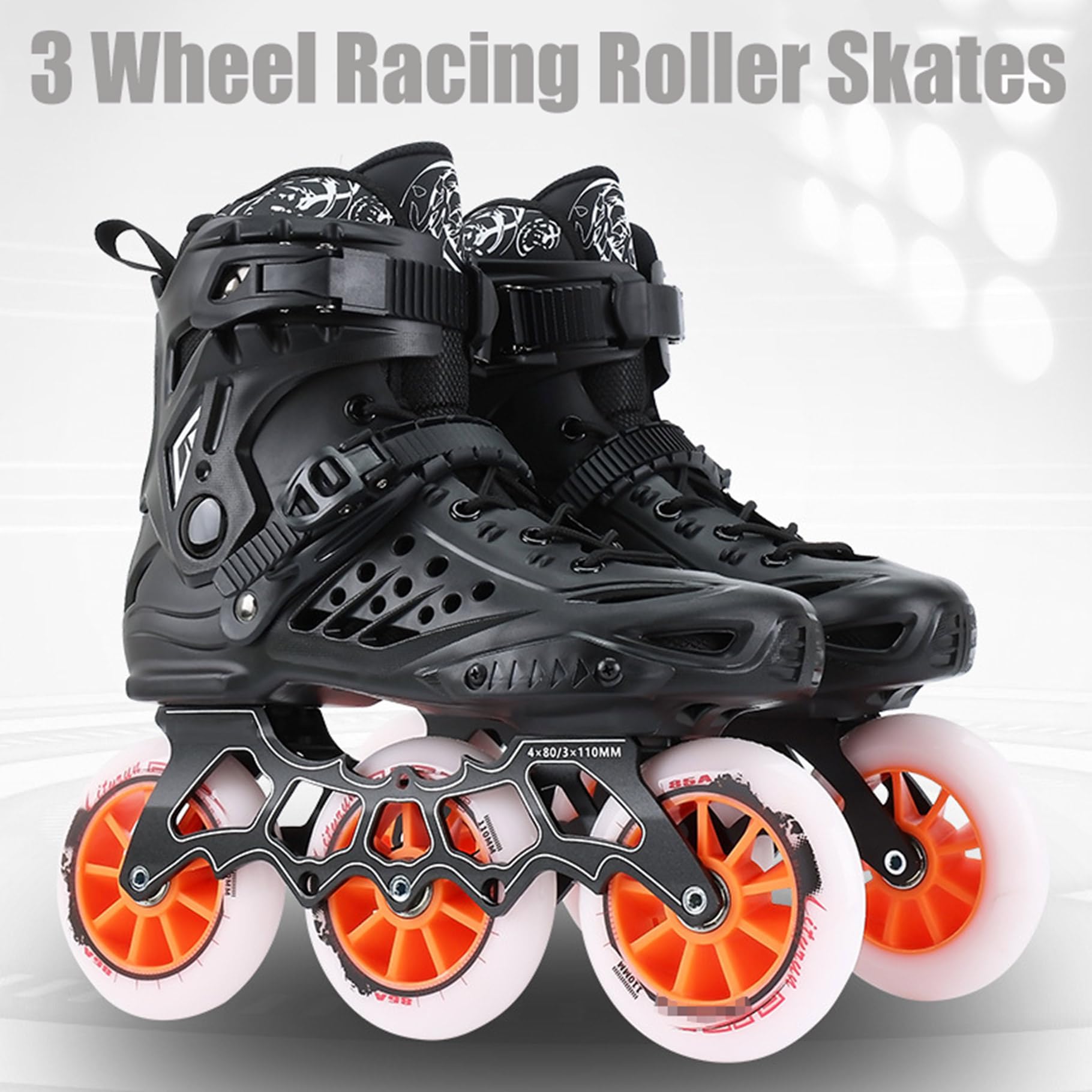 Patines En Línea De Carreras, Patines Adulto Mujer Y Hombre, Ruedas De 3 X 110 Mm, Patines Profesionales para Interiores Y Exteriores, Patines En Linea Adulto