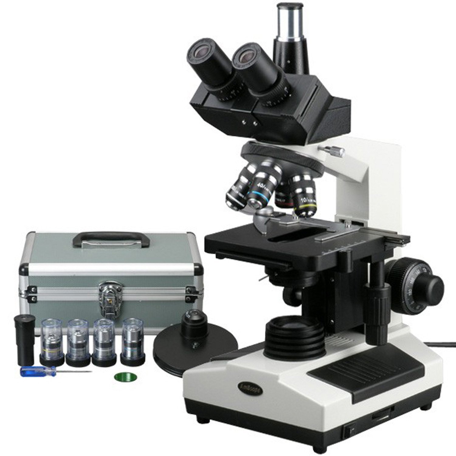AmScope 40X-1600X Phase Contrast Doctor Veterinary Trinocular Compound Microscope